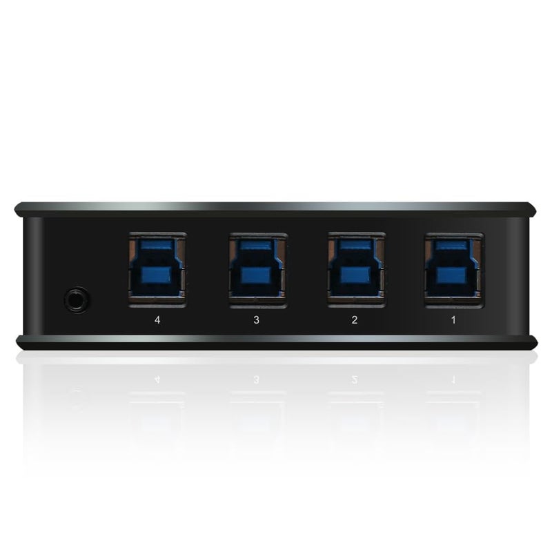 IOGEAR 4x4 USB 3.0 Peripheral Sharing Switch - Share 4 USB Devices Between 4 Computers - LED Indicators - Cables & Remote Included - PC - MAC - Printer - Scanner - Mouse/Keyboard and More - GUS434 - Image 2